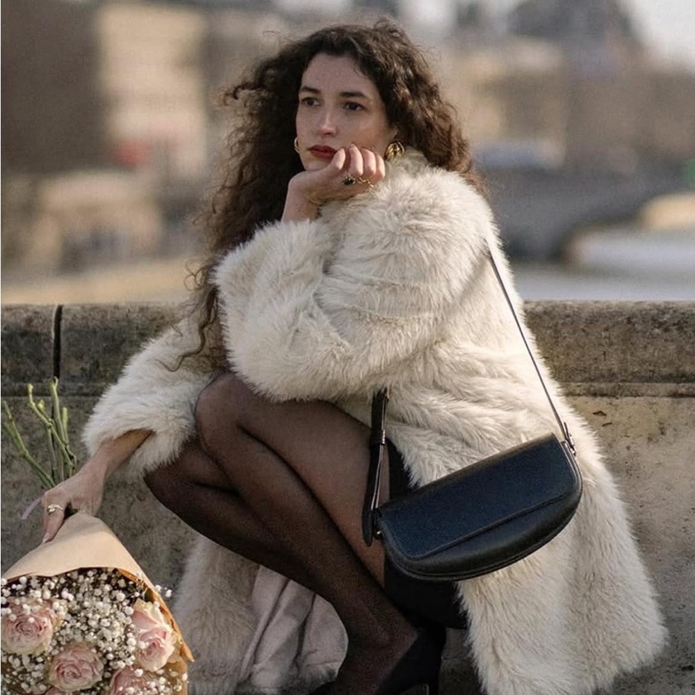 Women faux fur jacket winter coat